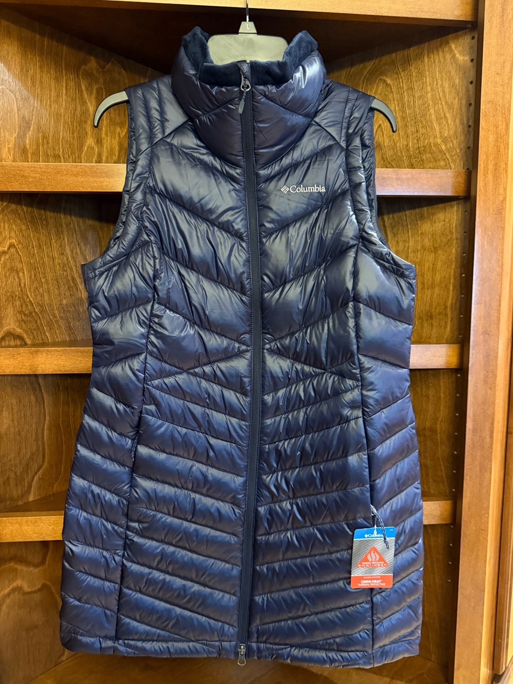 Columbia Kaleidaslope II Long Vest Medium Omni Heat NWT